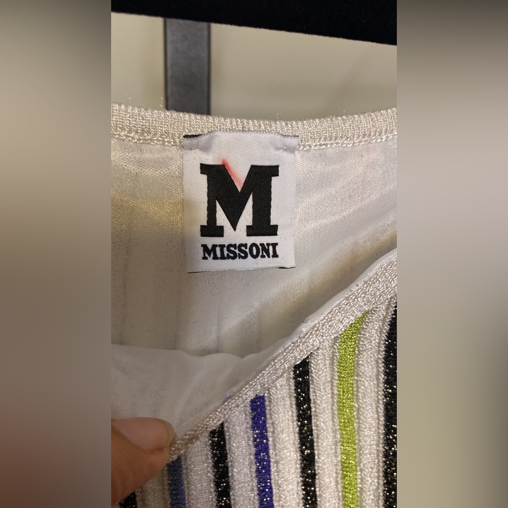 Missoni High Neck Metallic Neon Stripe Dress - Picture 6 of 10